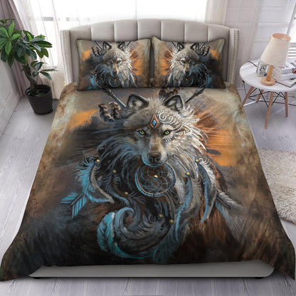 Native American Wolf Bedding Set MEI200805011S-MEI
