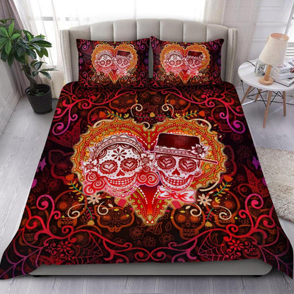 Sugar Skull Couple Bedding Set AM082027