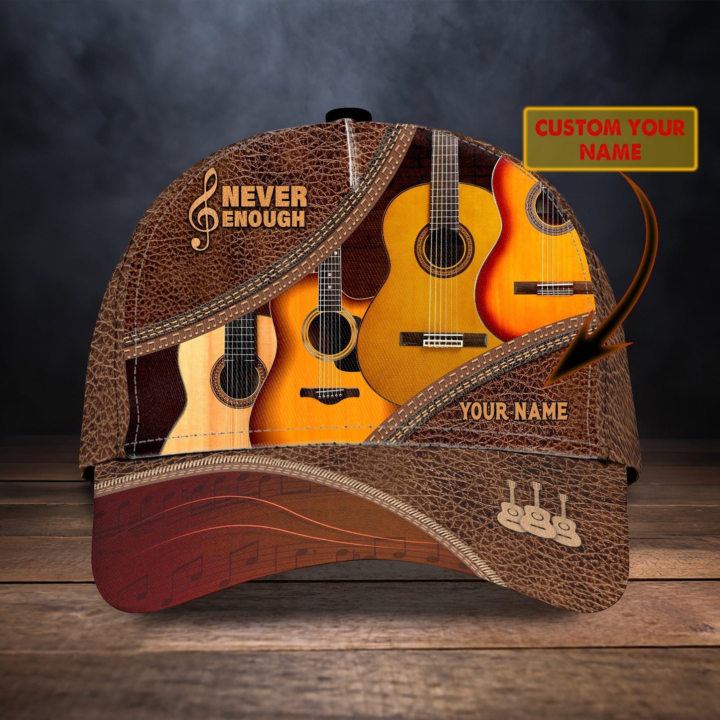 Personalized Guitar 3D Printed Cap