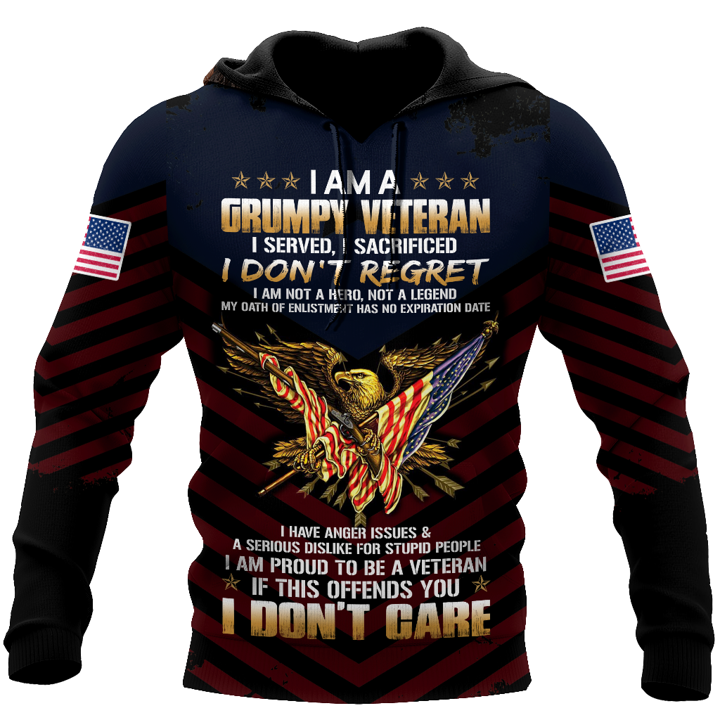 I am a Grumpy Veteran 3D all over printed shirts for men and women MH2005201 - Amaze Style™-Apparel