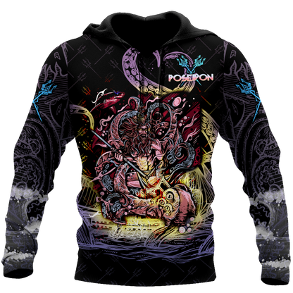 Poseidon Master of the sea Over 3D Printed MH270520-ML - Amaze Style™-Apparel