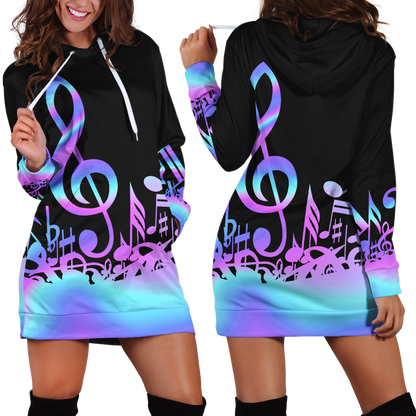 Purple Music Notes 3D All Over Printes