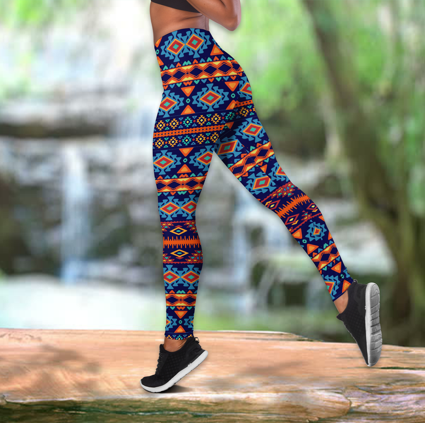 She Did Pattern Legging & Tank top MH240620-ML-Apparel-ML-S-No Tank-Vibe Cosy™