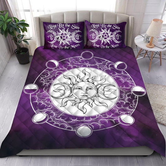 Purple Moon & Sun Wicca Bedding Set NM20061106-Bedding Set-NM-Twin-Vibe Cosy™