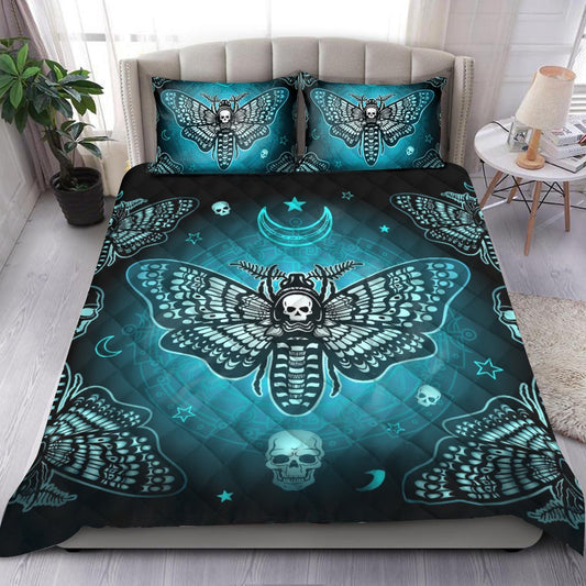 Quilt bedding set butterfly love skull PL