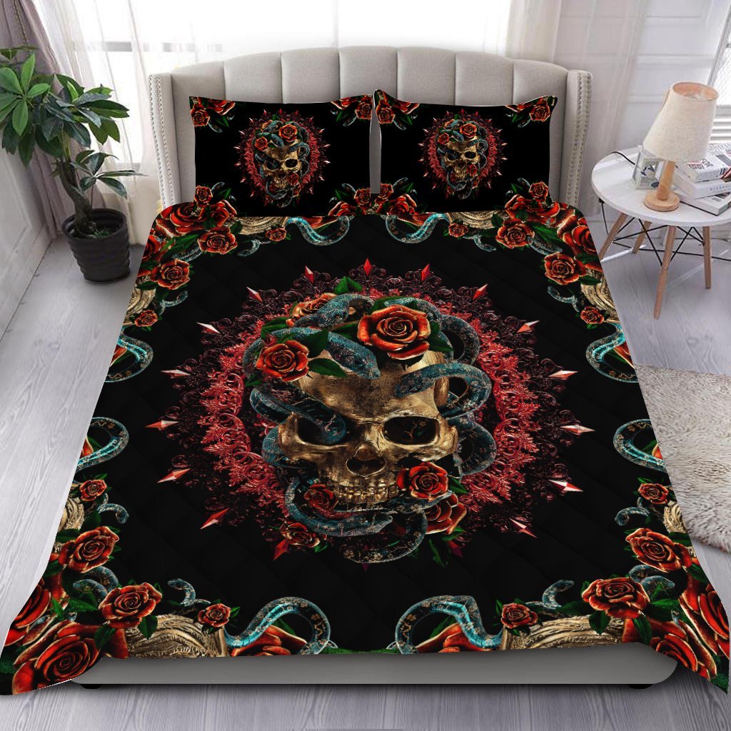 Quilt bedding set Snake love skull PL