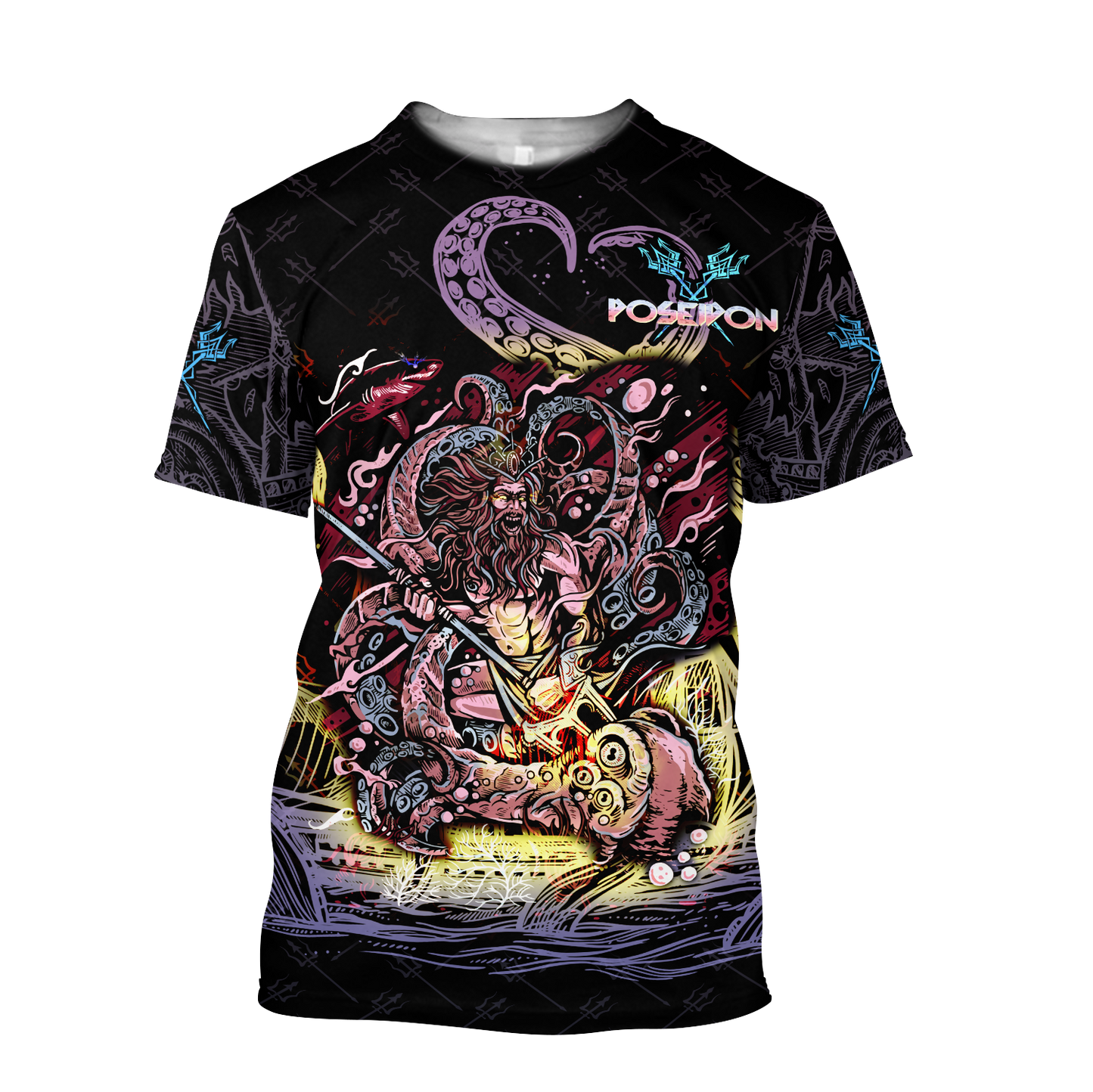 Poseidon Master of the sea Over 3D Printed MH270520-ML - Amaze Style™-Apparel