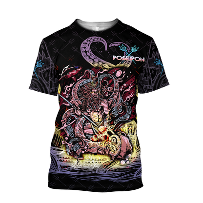 Poseidon Master of the sea Over 3D Printed MH270520-ML - Amaze Style™-Apparel