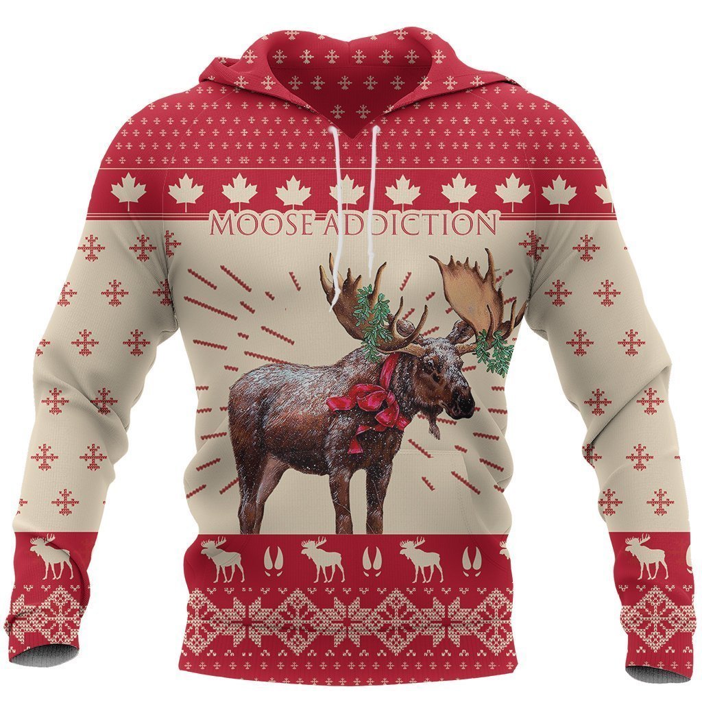 Moose Addiction Canada Zip Up Hoodie PL - Amaze Style™-Apparel