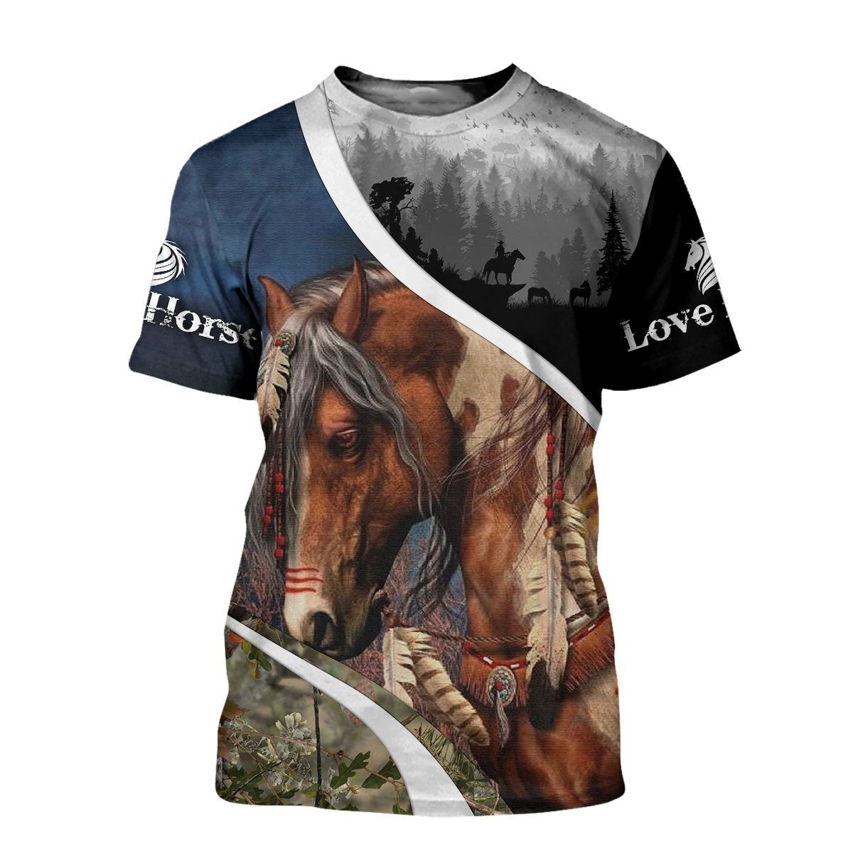 Love Beautiful Horse 3D All Over Printed Shirts MP030402 - Amaze Style™-Apparel