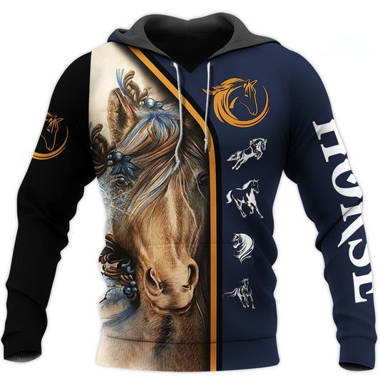Love Beautiful Horse 3D All Over Printed Shirts MP030403 - Amaze Style™-Apparel