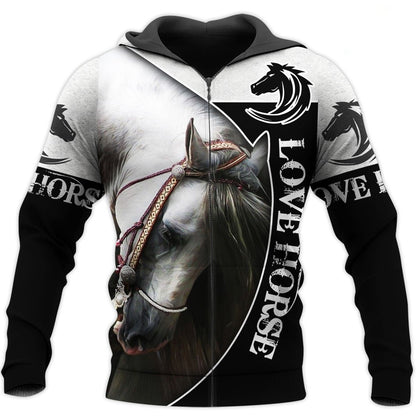 Love Beautiful Horse 3D All Over Printed Shirts MP030404 - Amaze Style™-Apparel