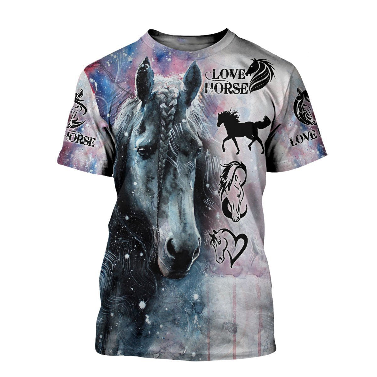 Love Beautiful Winter Horse Art 3D All Over Printed Shirt Hoodie For Men And Women MP050403 - Amaze Style™-Apparel