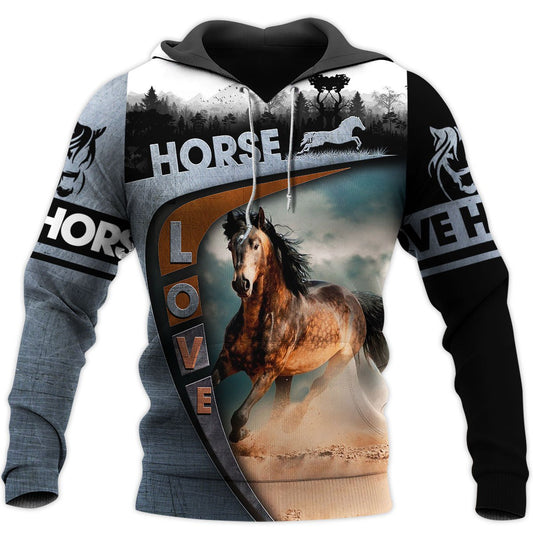Love Horse 3D All Over Printed Shirt Hoodie For Men And Women MP050404-Apparel-MP-Hoodie-S-Vibe Cosy™