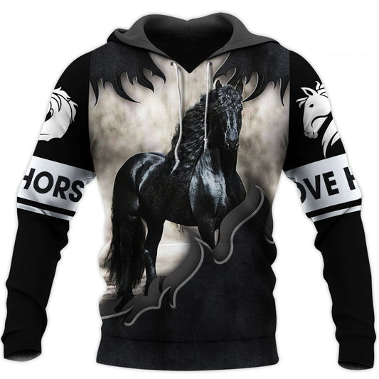 Love Horse 3D All Over Printed Shirts For Men And Women MP130404-Apparel-MP-Hoodie-S-Vibe Cosy™
