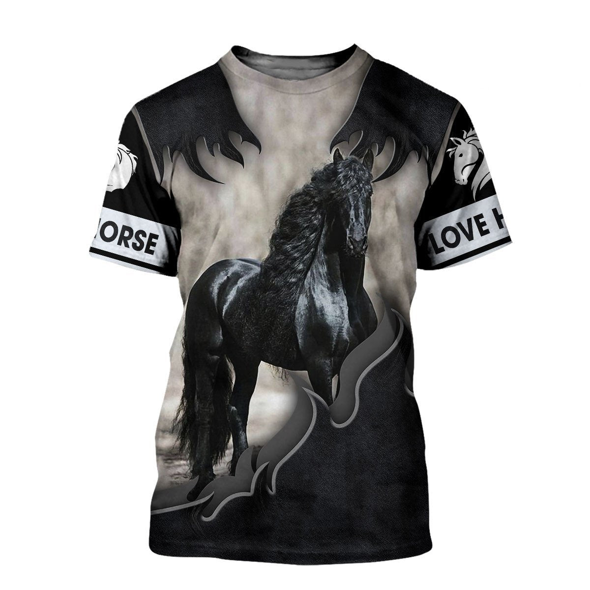 Love Horse 3D All Over Printed Shirts For Men And Women MP130404-Apparel-MP-T-Shirt-S-Vibe Cosy™