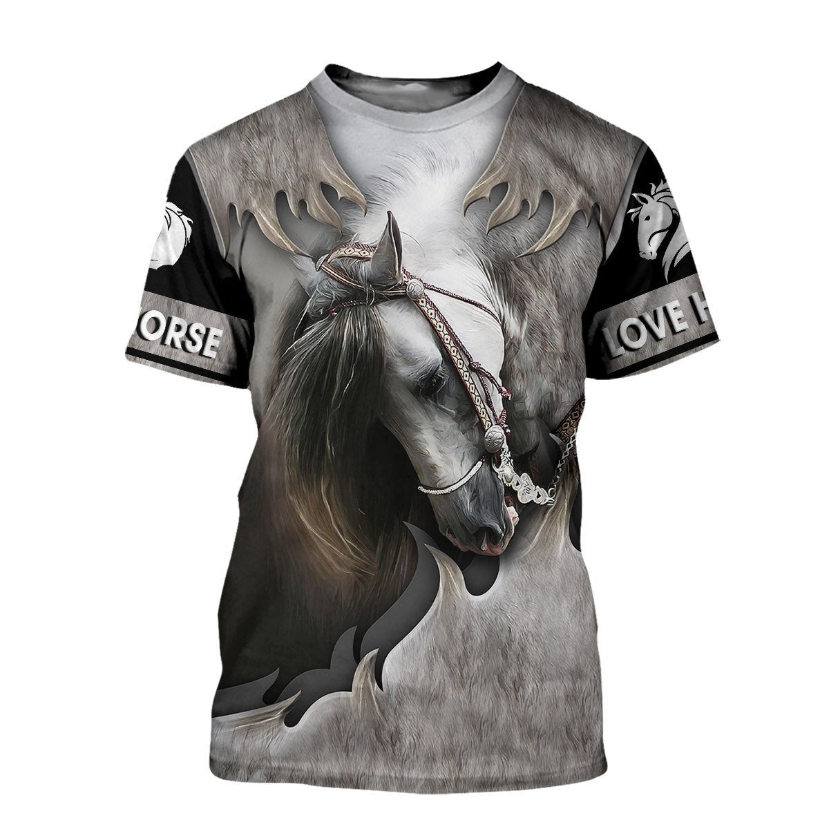 Love Horse 3D All Over Printed Shirts For Men And Women MP130405-Apparel-MP-T-Shirt-S-Vibe Cosy™