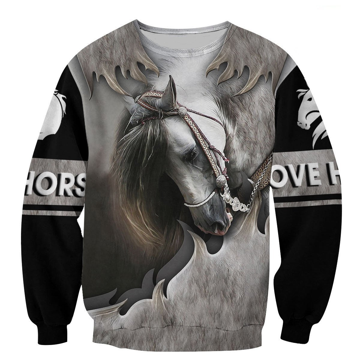 Love Horse 3D All Over Printed Shirts For Men And Women MP130405-Apparel-MP-Sweatshirts-S-Vibe Cosy™