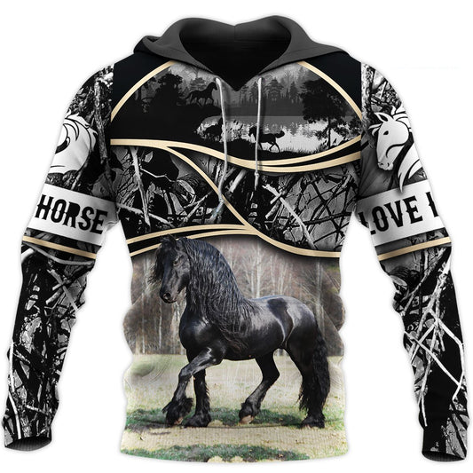 Love Horse 3D All Over Printed Shirts For Men And Women MP130412-Apparel-MP-Hoodie-S-Vibe Cosy™