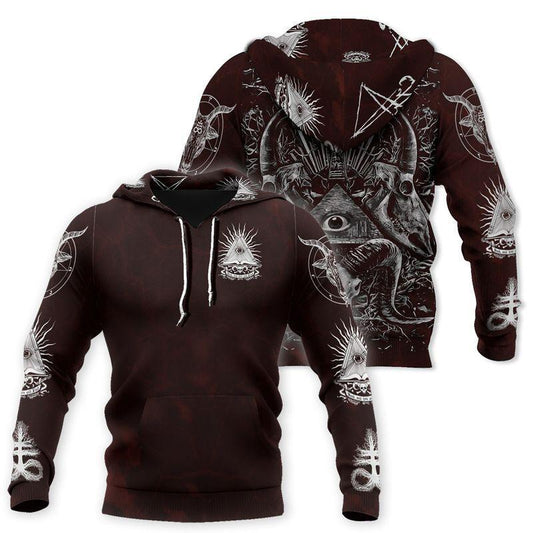 Satanic Tribal 3D All Over Printed Hoodie Shirts For Men And Women MP180301 - Amaze Style™-Apparel