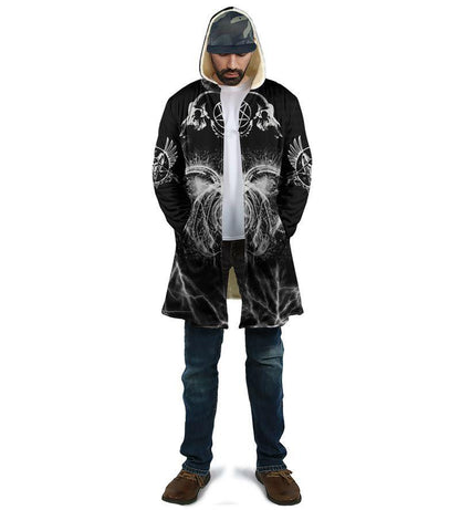 Satanic Tribal 3D All Over Printed Hooded Coat MP180303-Apparel-MP-Coat-S-Vibe Cosy™