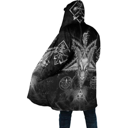 Satanic Tribal 3D All Over Printed Hooded Coat MP180304-Apparel-MP-Coat-S-Vibe Cosy™