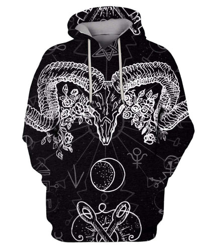 DEVILS HEAD WITH HORNS MP768-Apparel-MP-Hoodie-S-Vibe Cosy™
