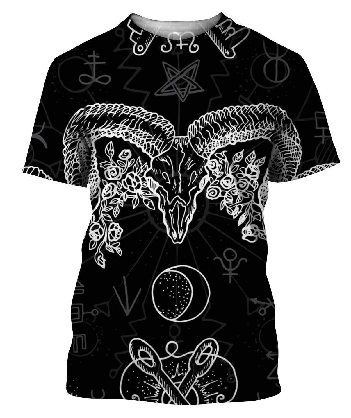 DEVILS HEAD WITH HORNS MP768-Apparel-MP-T shirt-S-Vibe Cosy™