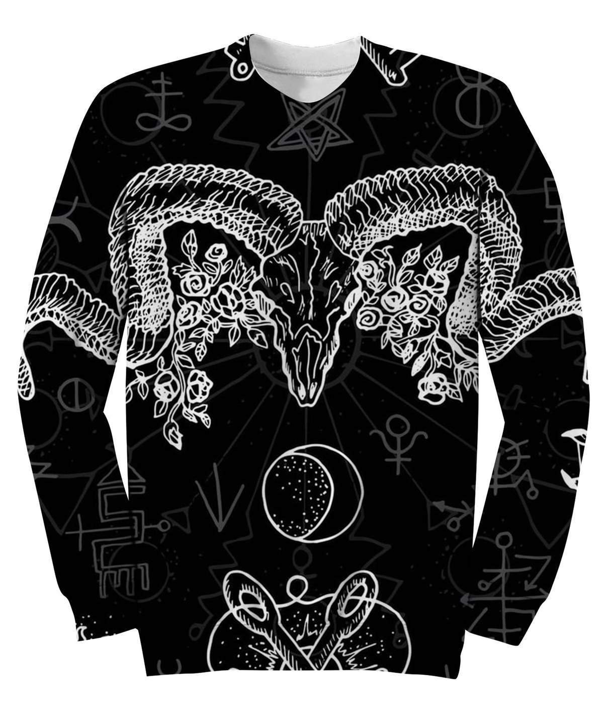 DEVILS HEAD WITH HORNS MP768-Apparel-MP-Hoodie-S-Vibe Cosy™