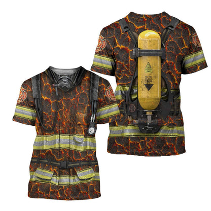 FIRE FIGHTER 3D ALL OVER PRINTED SHIRTS MP789 - Amaze Style™-Apparel