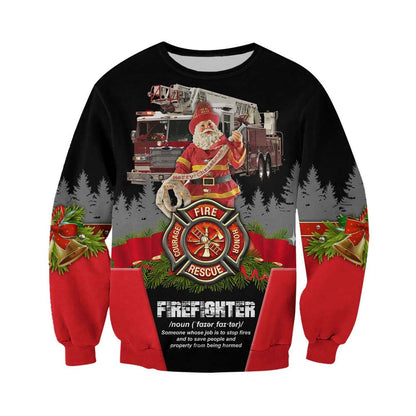 SANTA FIREFIGHTER 3D ALL OVER PRINTED SHIRTS MP827 - Amaze Style™-Apparel