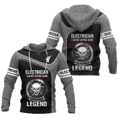 Premium 3D Printed Skull Electrician Shirts MEI