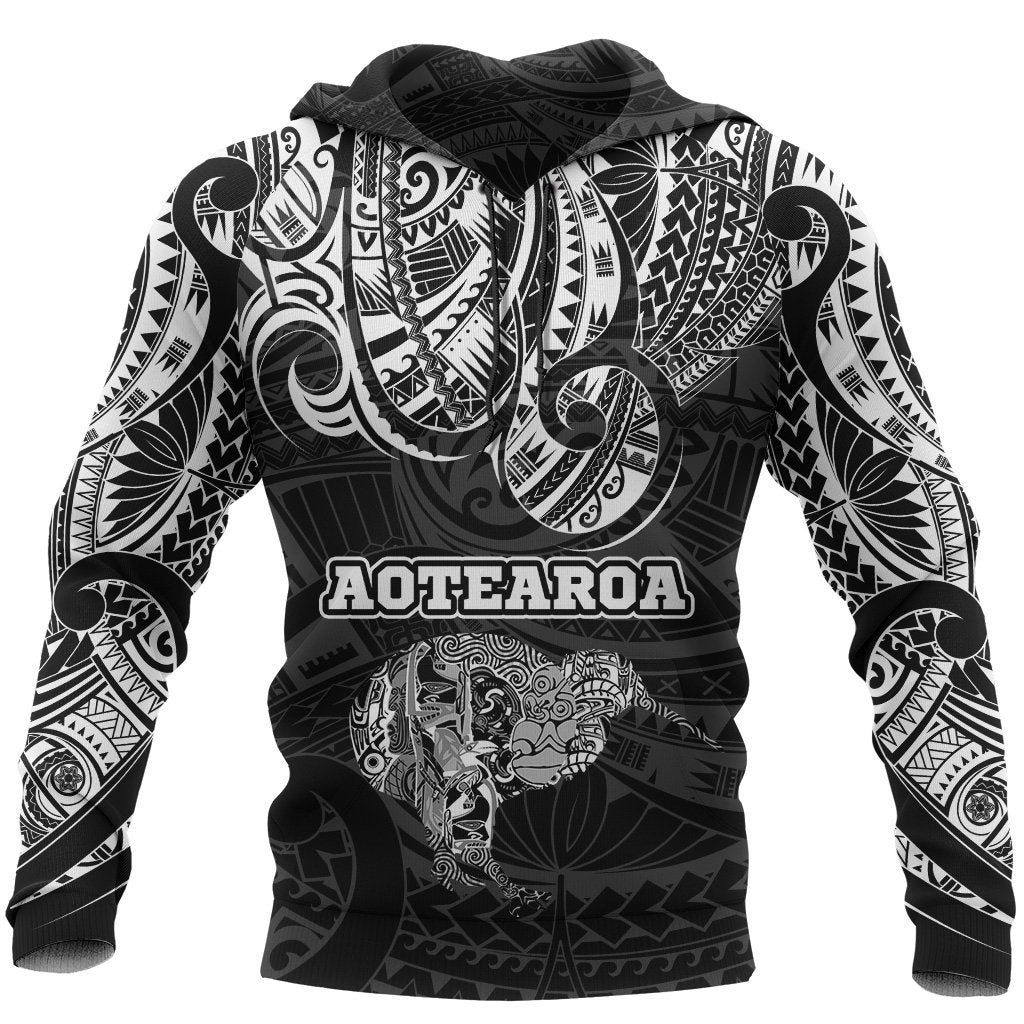 New Zealand (Aotearoa) & Kiwi Tattoo Style Hoodie NVD - Amaze Style™-Apparel