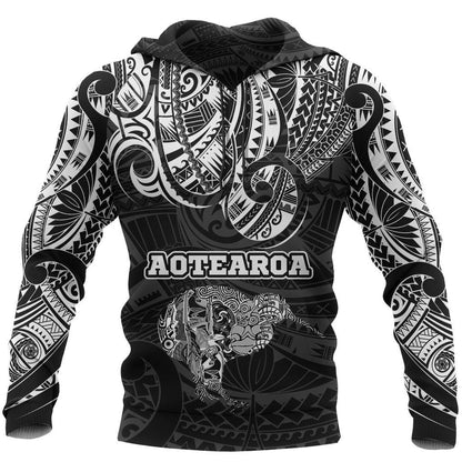 New Zealand (Aotearoa) & Kiwi Tattoo Style Hoodie NVD - Amaze Style™-Apparel