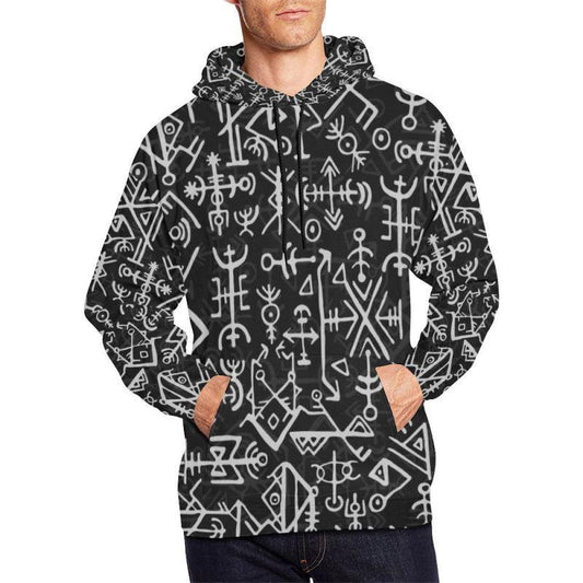 NORDIC FUTHARK HOODIE A0 - Amaze Style™-ALL OVER PRINT HOODIES