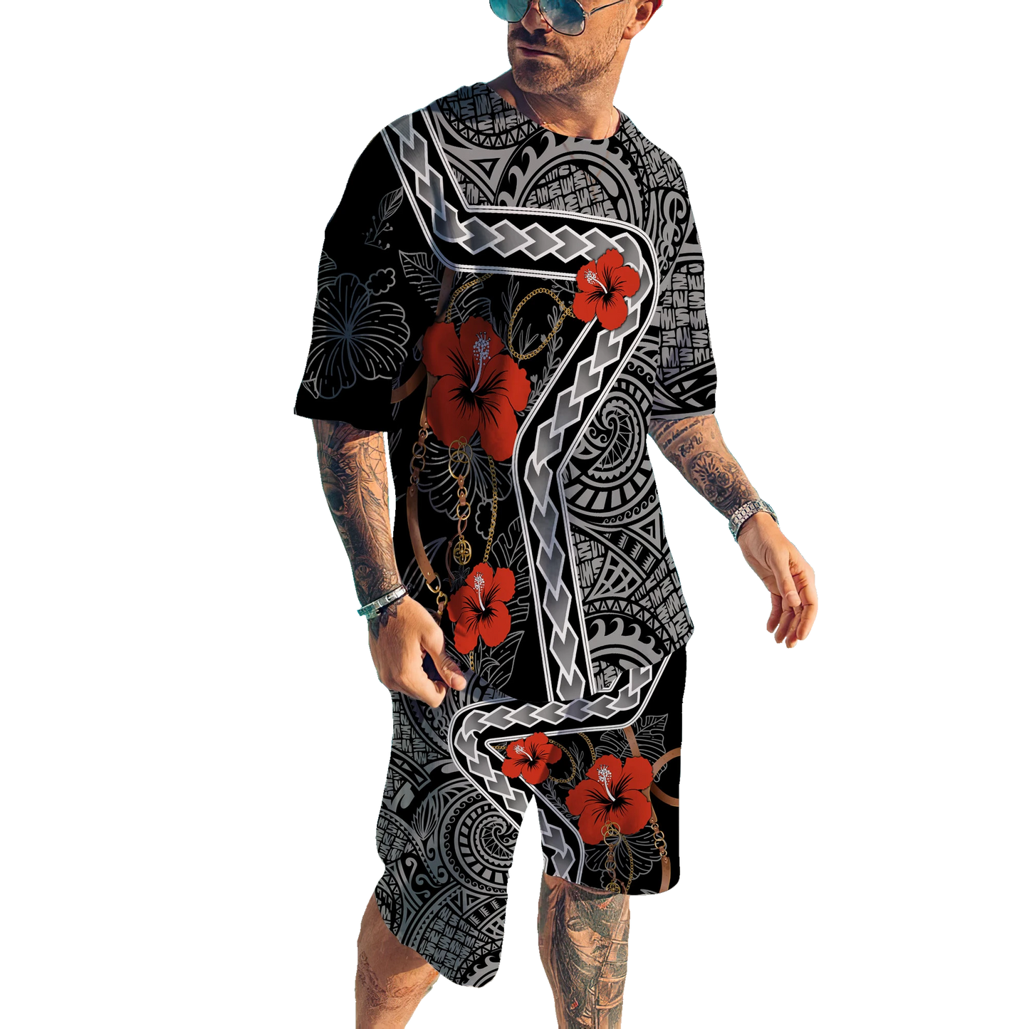Polynesia No 6 Combo T Shirt Broad Short Traditional Tattoo