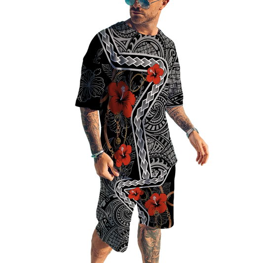 Polynesia No 6 Combo T Shirt Broad Short Traditional Tattoo