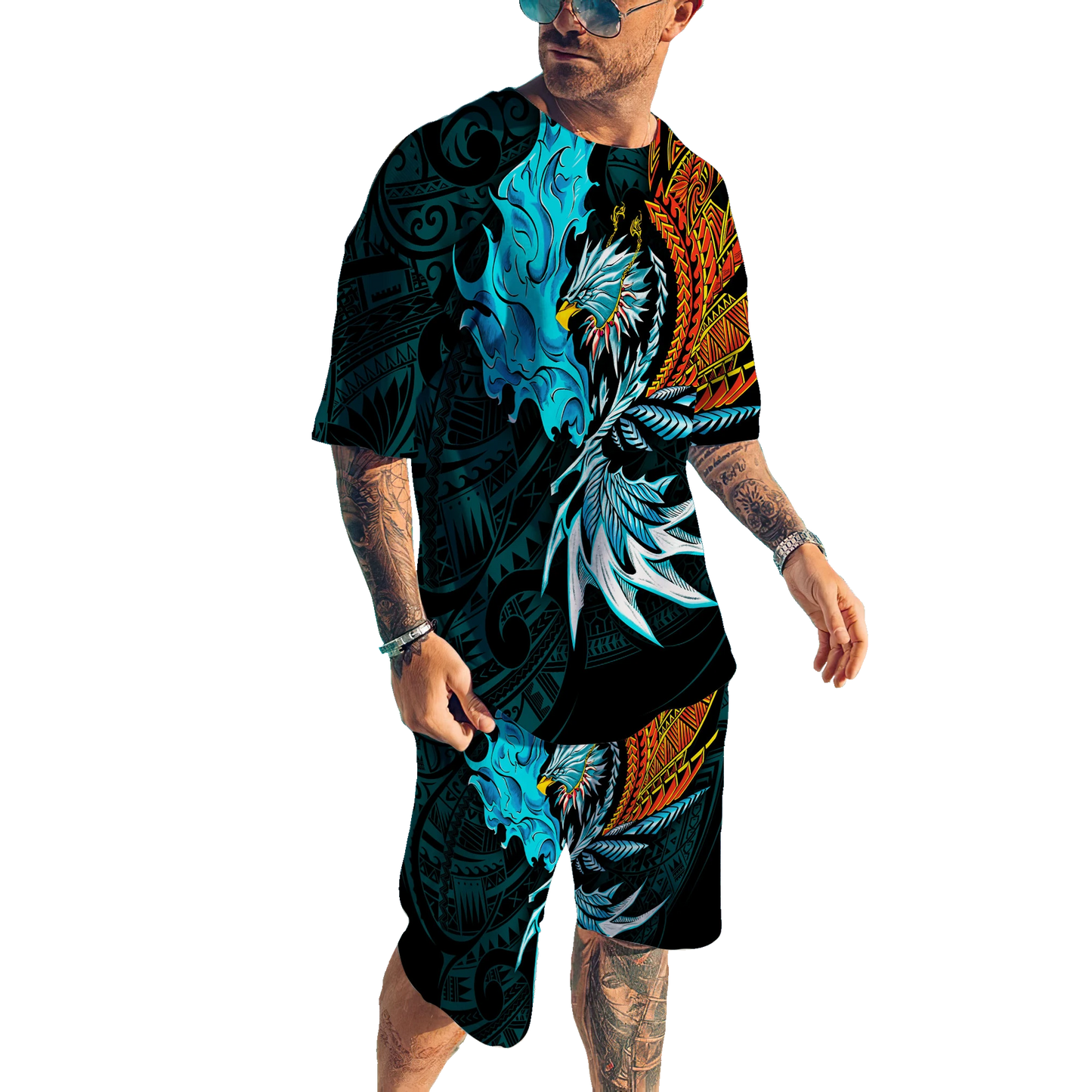 Polynesia No 2 Combo T Shirt Broad Short Eagle Warrior