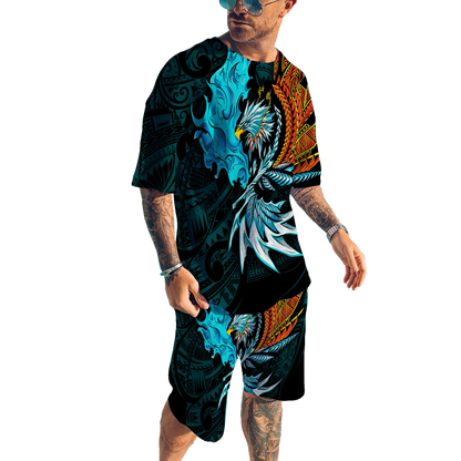 Polynesia No 2 Combo T Shirt Broad Short Eagle Warrior