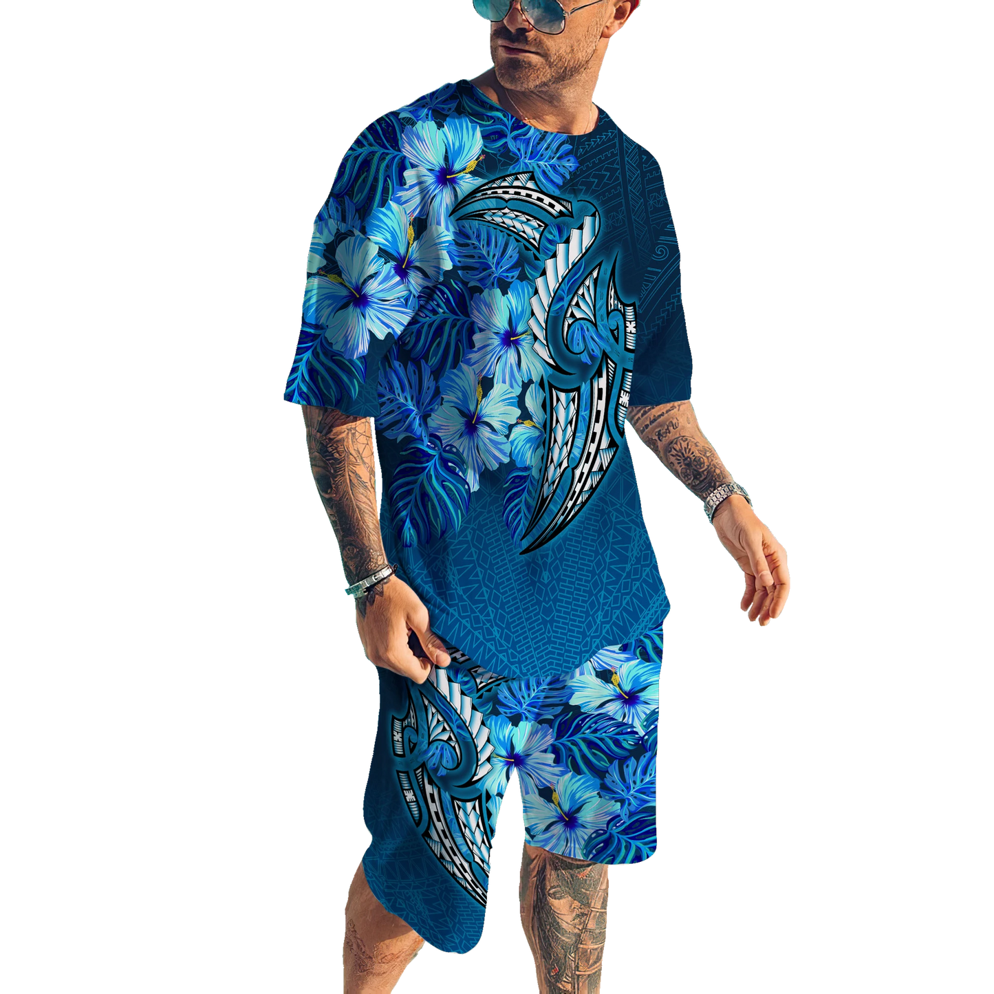 Polynesia No 7 Combo T Shirt Broad Short Traditional Tattoo