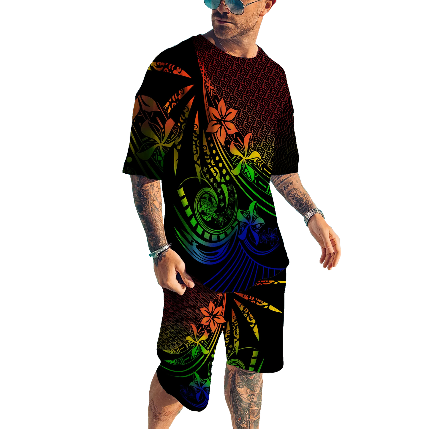 Polynesia No 8 Combo T Shirt Broad Short Traditional Tattoo