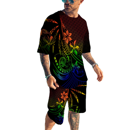 Polynesia No 8 Combo T Shirt Broad Short Traditional Tattoo