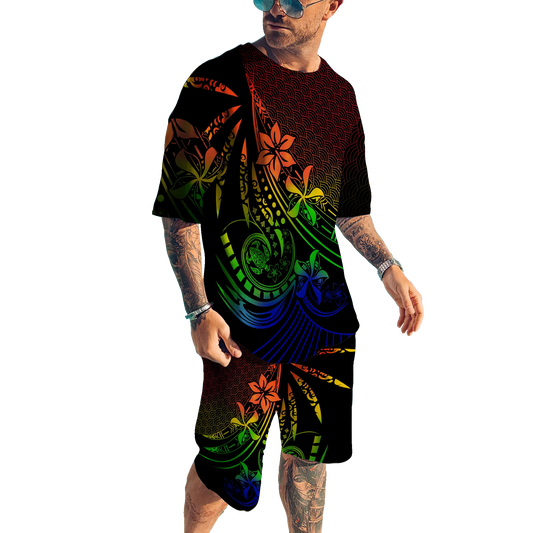 Polynesia No 8 Combo T Shirt Broad Short Traditional Tattoo