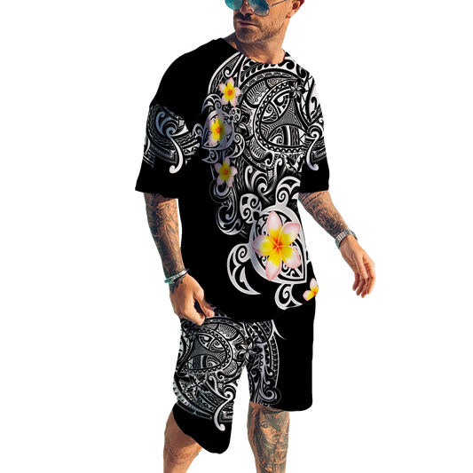 Polynesia No 3 Combo T Shirt Broad Short Polynesian Tattoo
