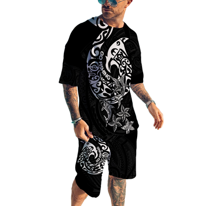 Polynesia No 10 Combo T Shirt Broad Short Go Fishing