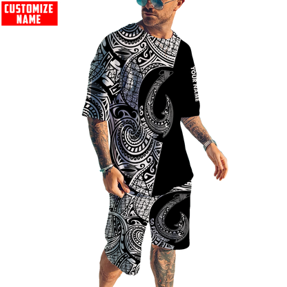 Polynesia No 1 Combo T Shirt Broad Short Go Fishing Personalize