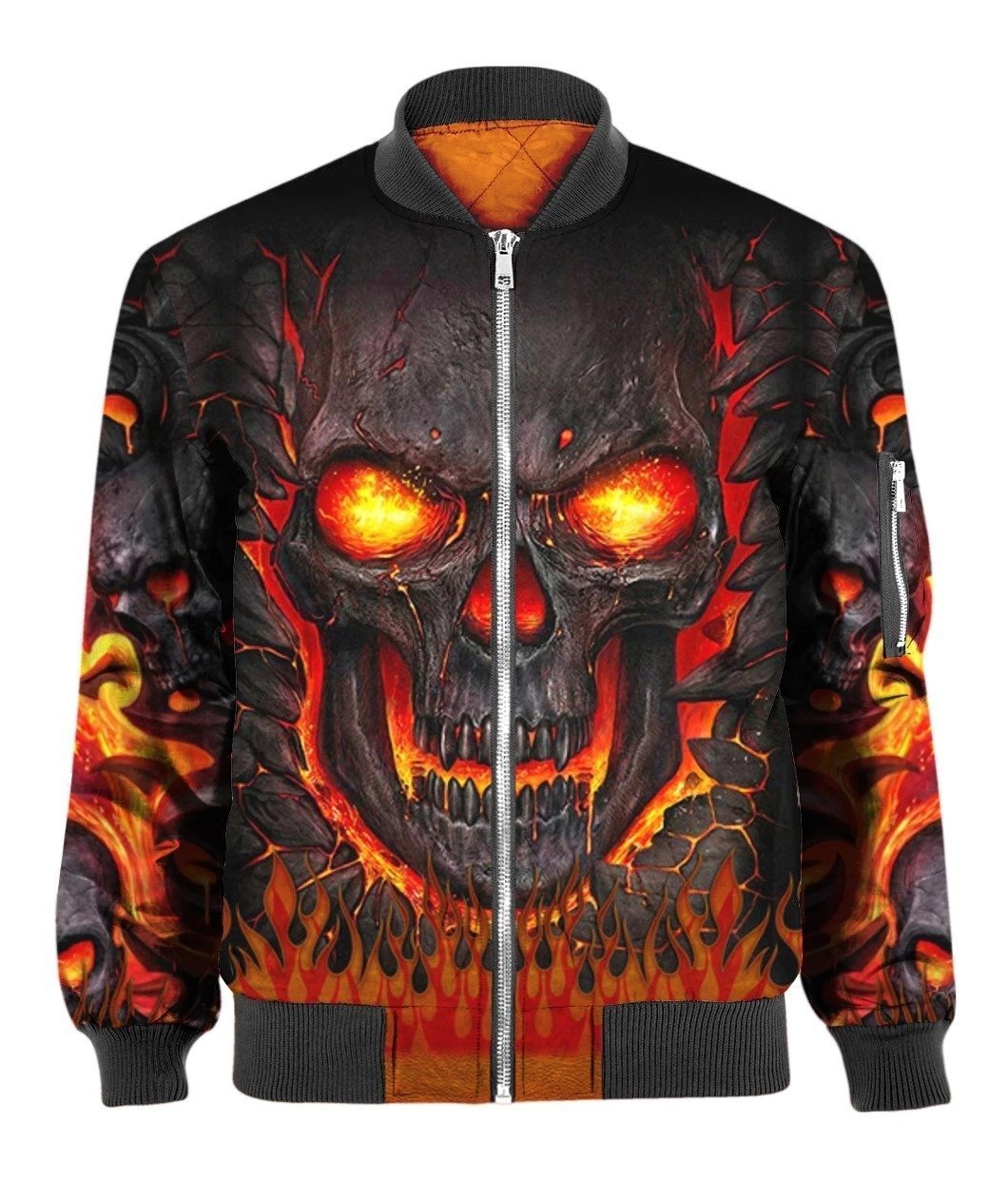 SKULL BOMBER JACKET PL246 - Amaze Style™-BOMBER JACKETS