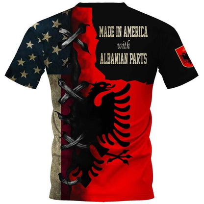 Flag of the USA and Albanian parts all over shirts for men and women HC16001 - Amaze Style™-Apparel