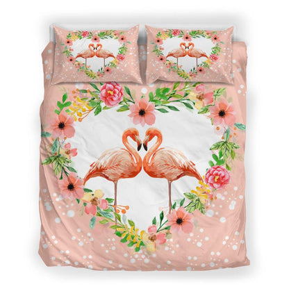 Lovely Couple Flamingo Bedding Set HAC120604-Bedding Set-NM-Twin-Vibe Cosy™