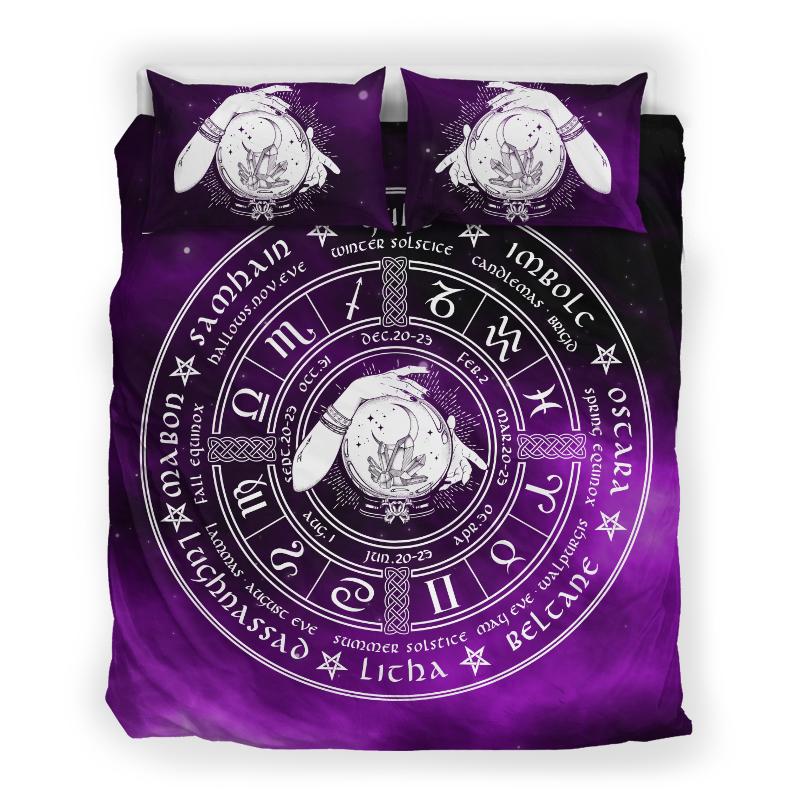 Magic Crystal Ball Wheel Of The Year Bedding Set HAC110606-NM-Bedding Set-NM-Twin-Vibe Cosy™
